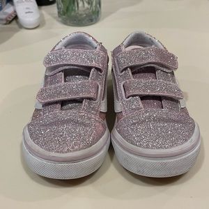 Pink glitter sneakers